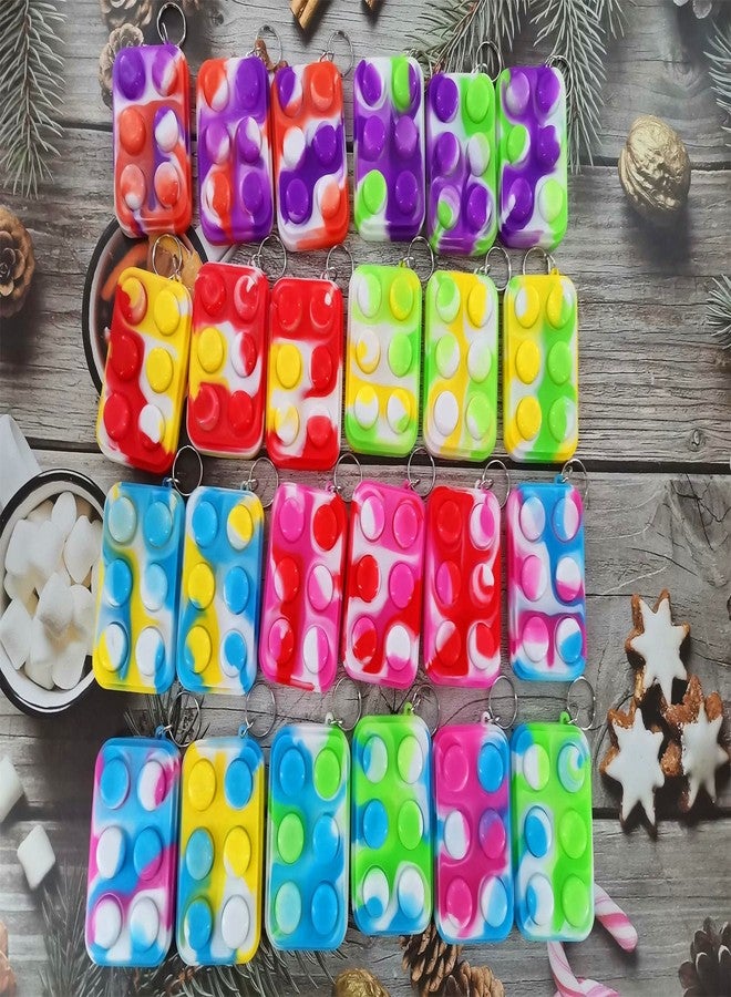 HOZKEAP Bulk Mini Pop Fidget key chains，Birthday party Favors Supplies and Student Prizes Gifts 24 Packs - Image 2